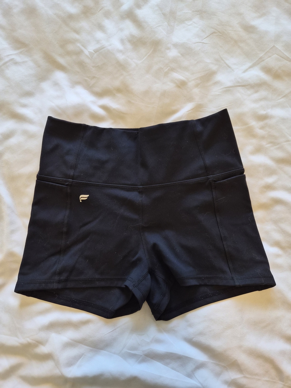 Fabletics Black High Waisted Oasis PureLuxe Shorts Size Small